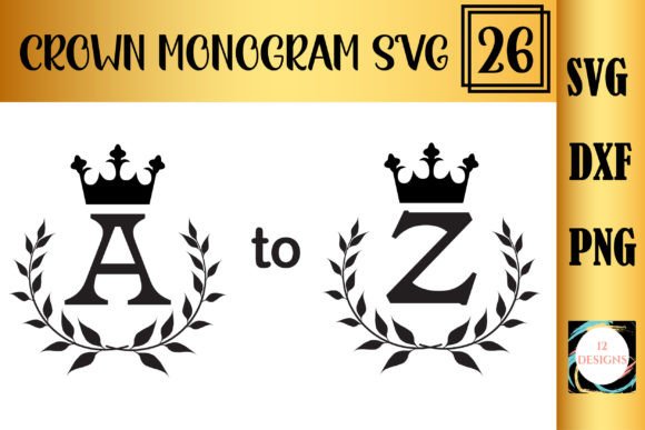 Download Crown Monogram Svg Bundle - Premium Resources