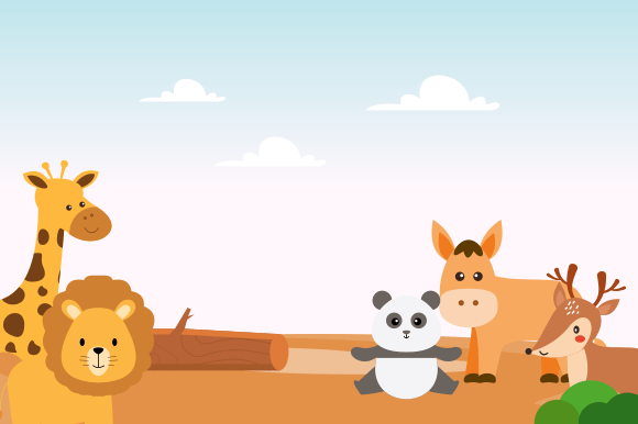 Download Cute Jungle Animals in Cartoon Style - Cute jungle animals Collection