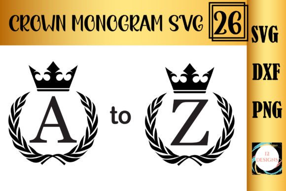 Download Crown Monogram Svg Bundle - Premium Resources