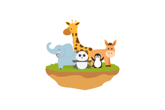 Download Cute Jungle Animals in Cartoon Style - Cute jungle animals Collection