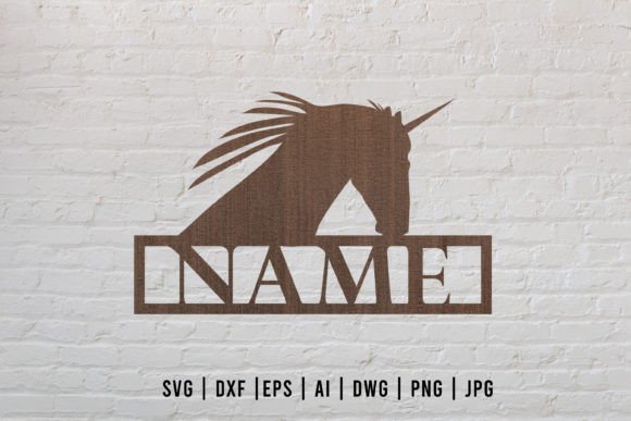 Download Unicorn Laser Cut Name Sign - Premium Bundle